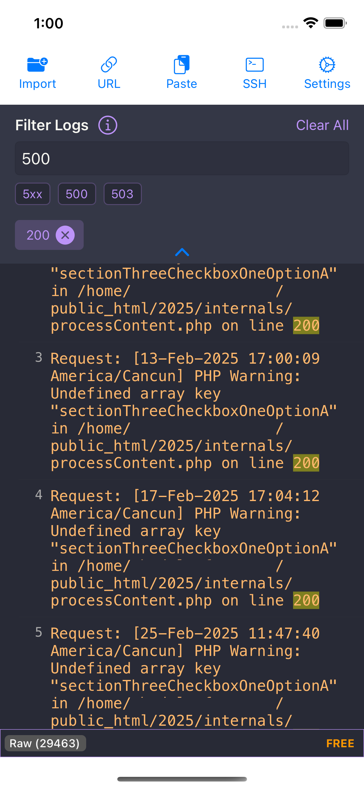 LogShow app screenshot